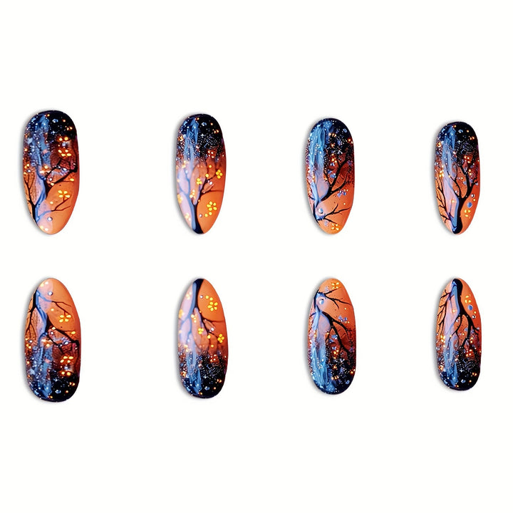 Artistic Night Sky Themed Nail Art Bowlift