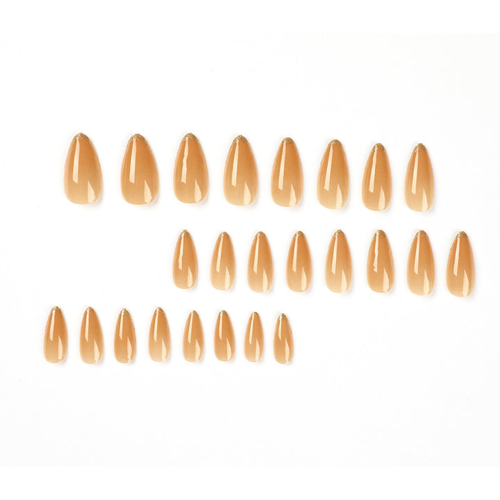 Artificial stiletto nails with glamorous glitter accent Bowlift