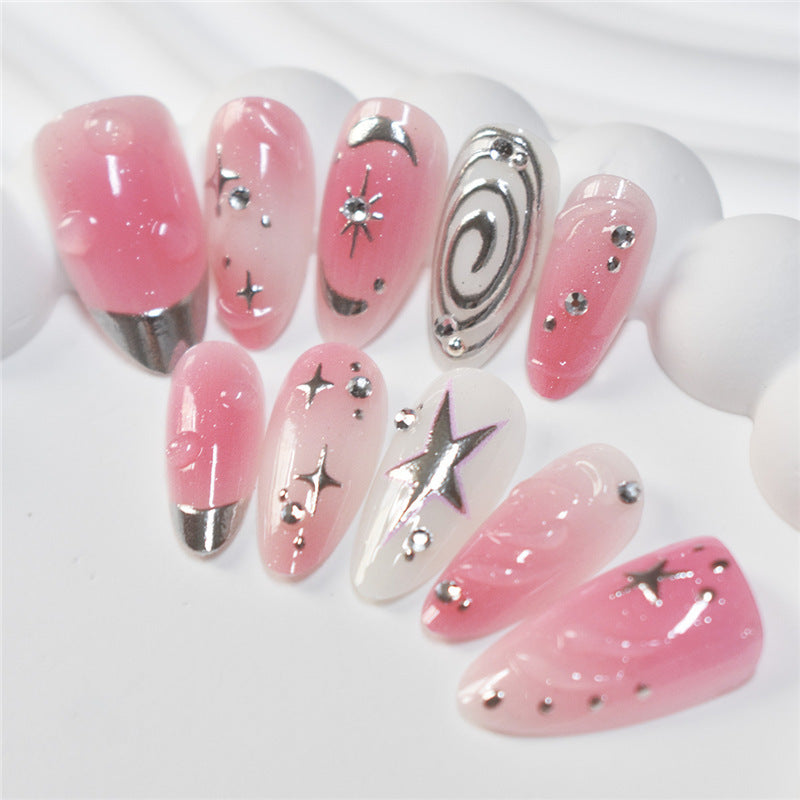 Artistic Starry Nail Art Extensions Bowlift