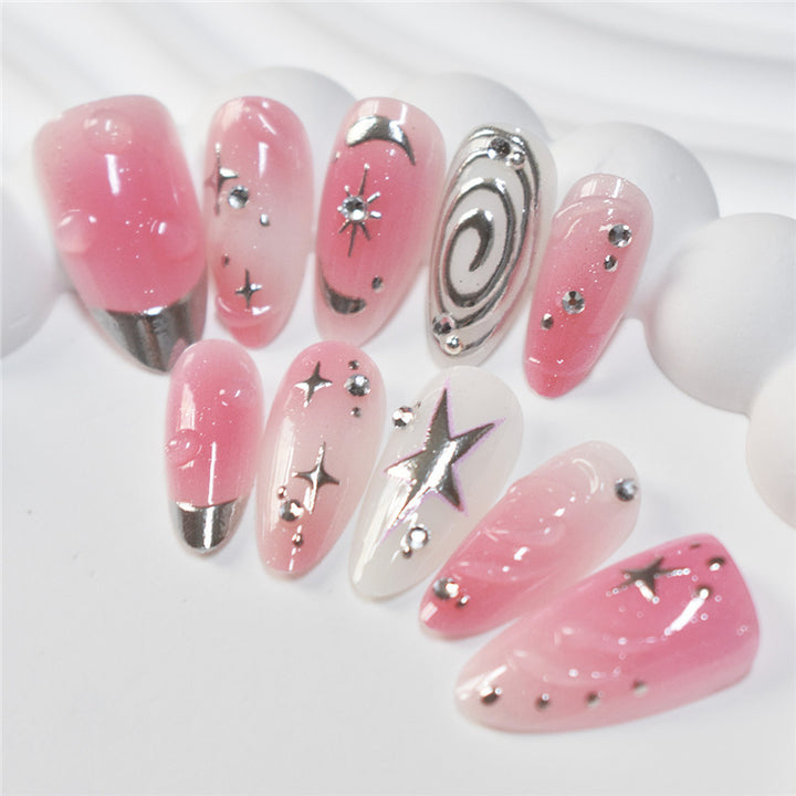 Artistic Starry Nail Art Extensions Bowlift