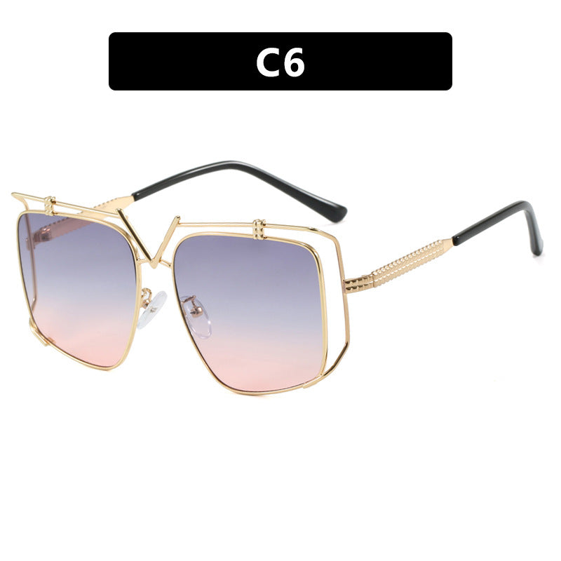 Women's futuristic oversized sunglasses with unique geometric frame Bowlift