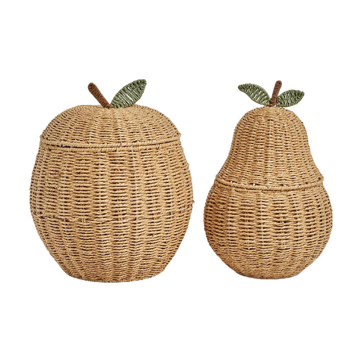 Decorative Woven Fruit-Shaped Storage Basket Bowlift