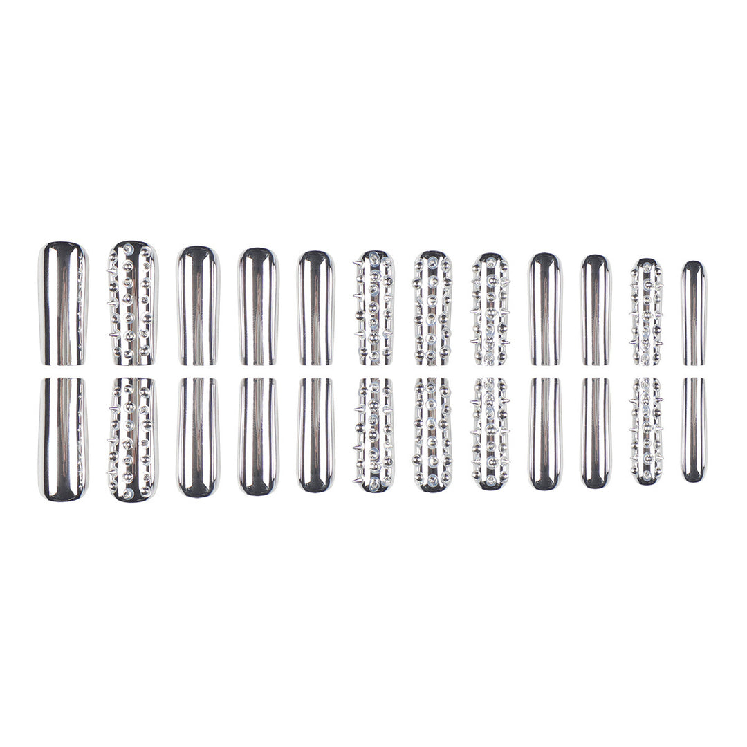 Artistic Spiked Press-On Nails Bowlift