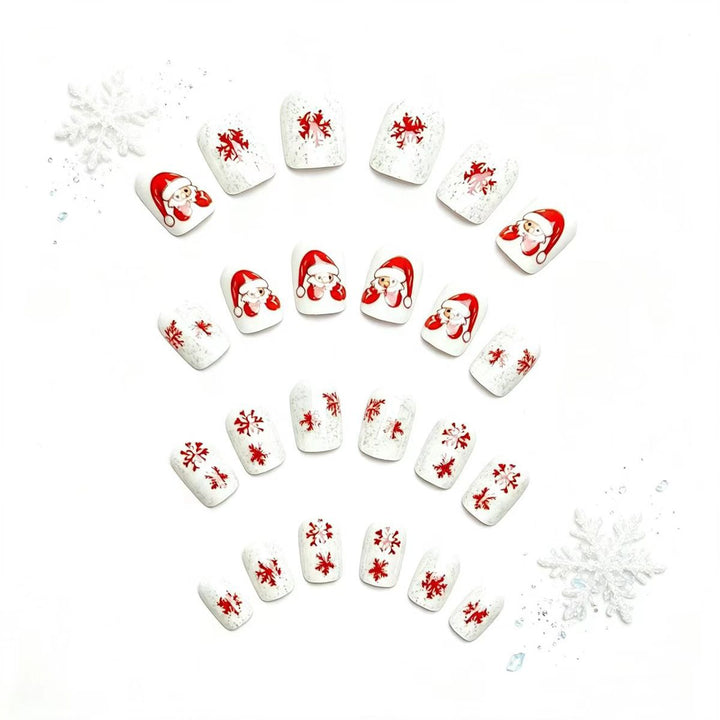 Artificial nails with festive Christmas design Bowlift