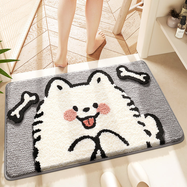 Cute Pet-Themed Bath Rug Bowlift