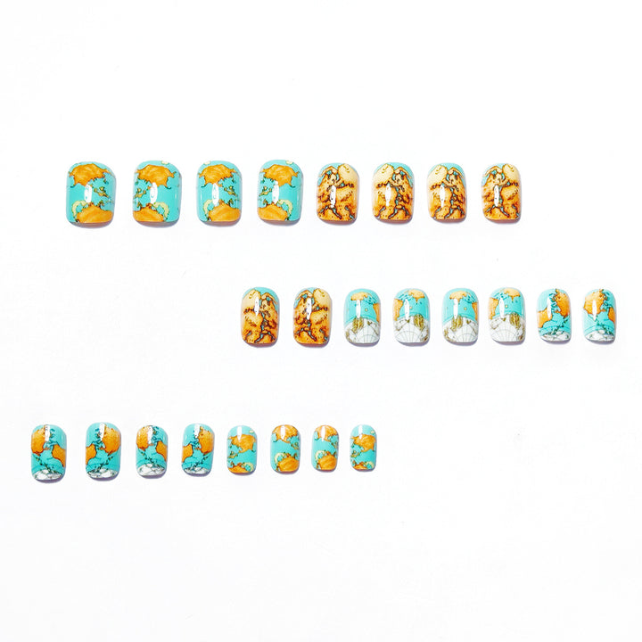 Artistic Geographical Nail Art Bowlift