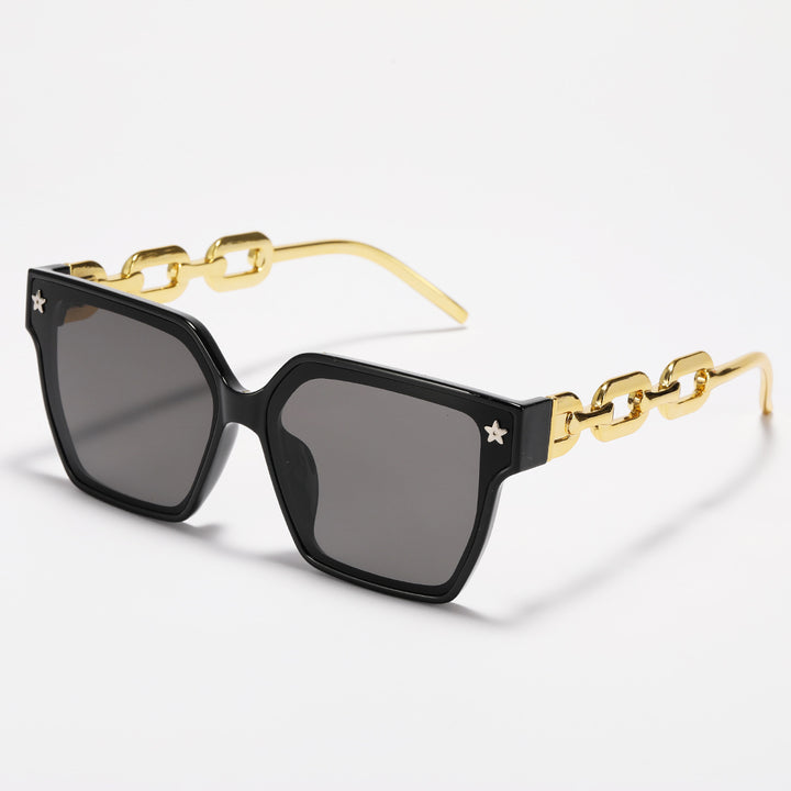 Ladies stylish square sunglasses with innovative metal frame construction Bowlift