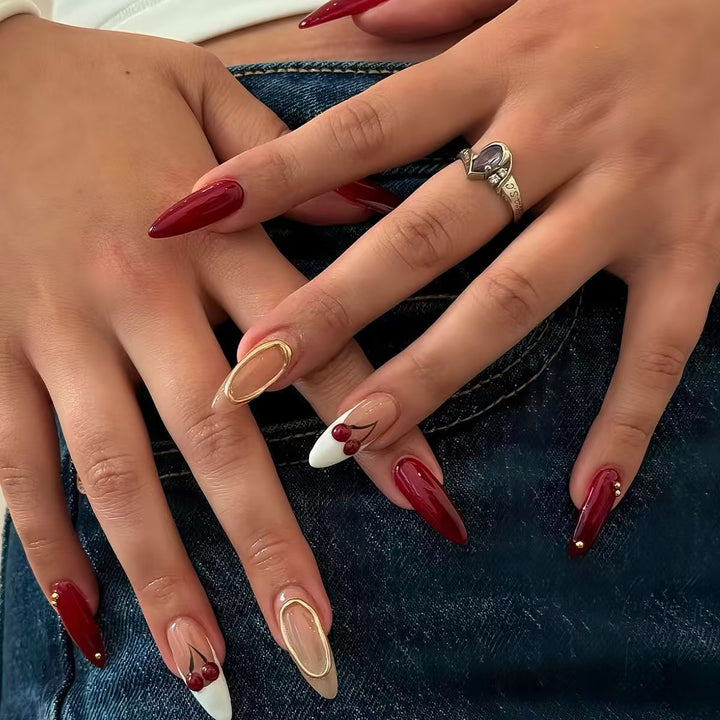 Chic Almond-Shaped Nail Extensions Bowlift