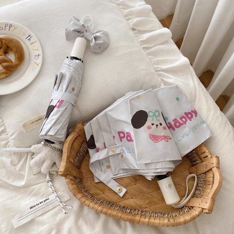 Women's folding umbrella with creative cartoon design Bowlift