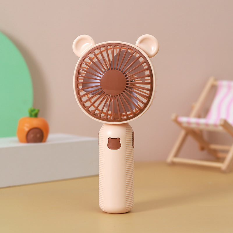 Unisex Portable Hand Fan with Cute Bear Design Bowlift