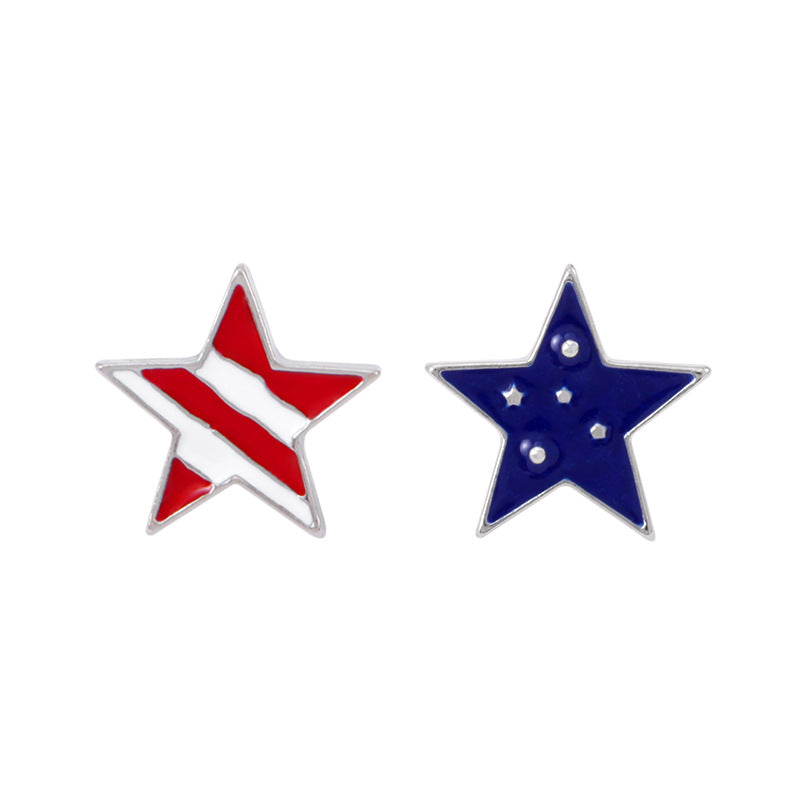 Women's long multi-layer star drop earrings with crystal embellishments and rhodium-plated alloy Bowlift