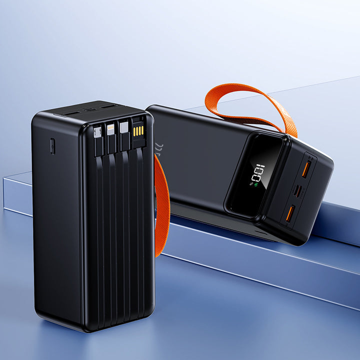 High-performance power bank with integrated cable winding Bowlift