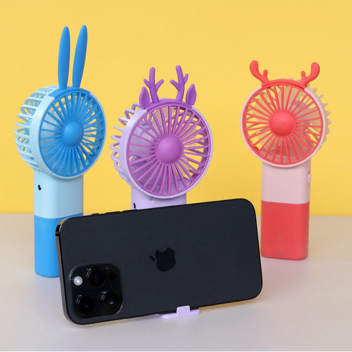 Unisex Portable Hand Fan in Playful Cat Design Bowlift
