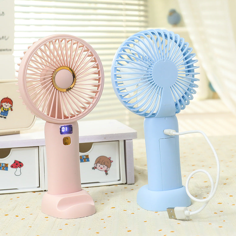 Ladies Portable USB Handheld Fan with Digital Speed Control Bowlift