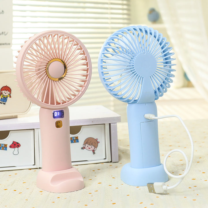 Ladies Portable USB Handheld Fan with Digital Speed Control Bowlift