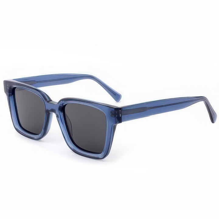 Ladies' Fashionable Square Sunglasses with Transparent Plastic Frame and Polarized Lenses Bowlift