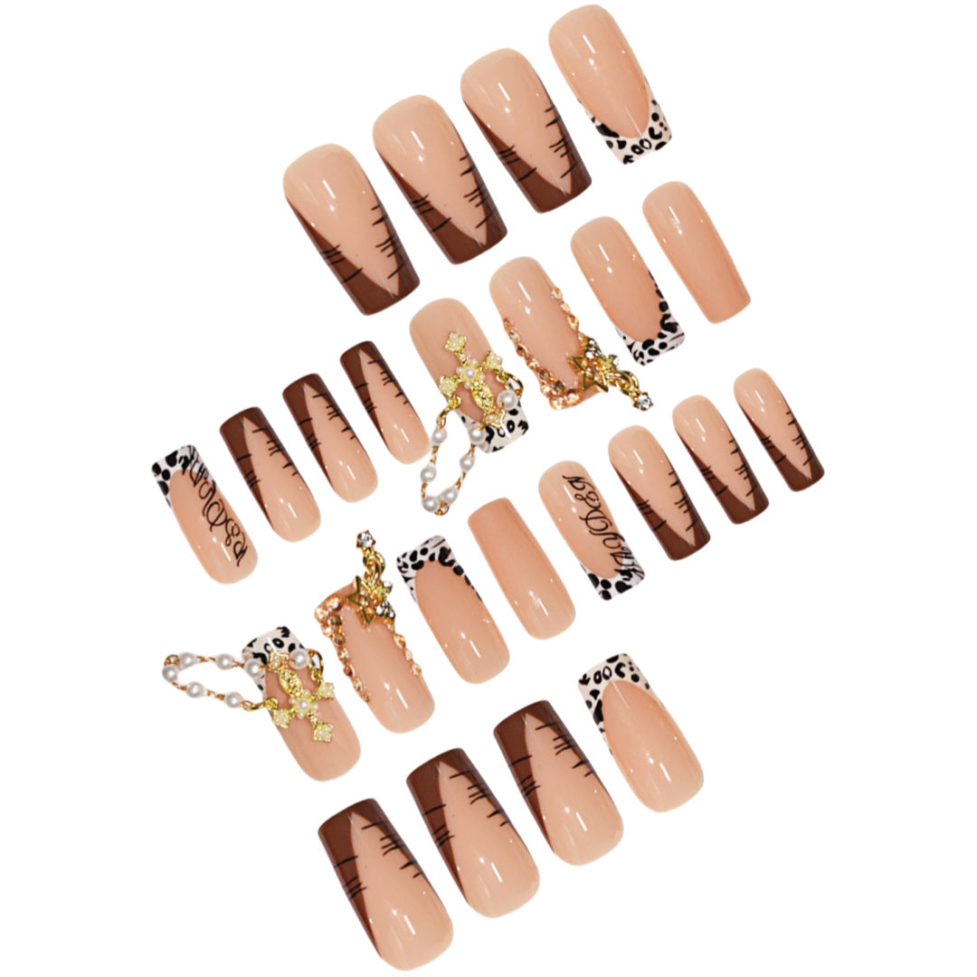 Decorative Long Press-On Nail Enhancements Bowlift