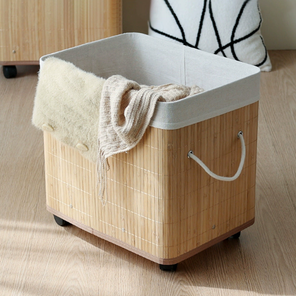 Stylish laundry container with practical lid and carrying handles Bowlift