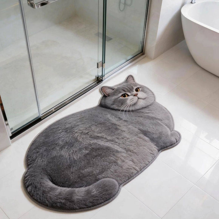 Cat Design Bath Mat Bowlift