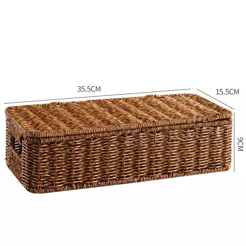 Woven Storage Organizer with Lid Bowlift