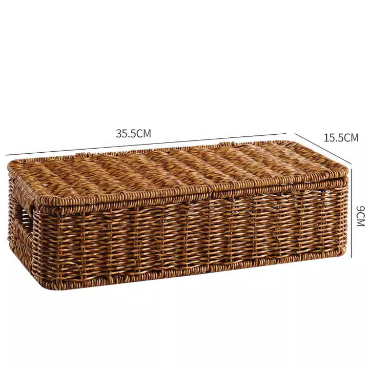 Woven Storage Organizer with Lid Bowlift