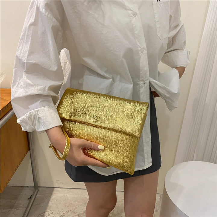 Elegant Textured Wristlet Clutch Bowlift