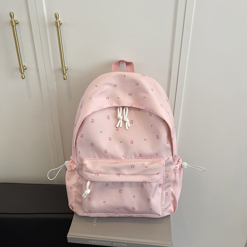 Floral-Patterned Casual Backpack