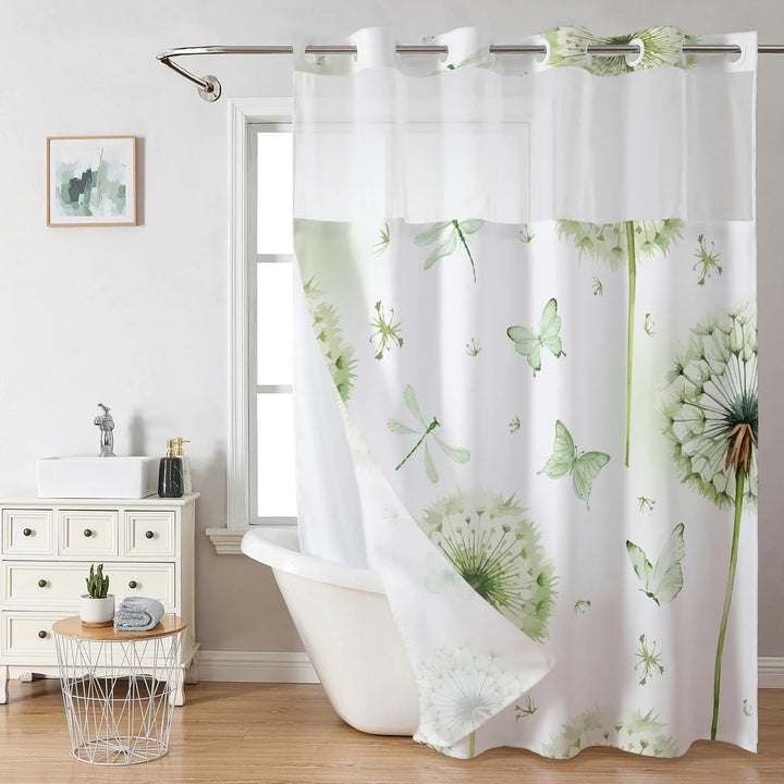 Artistic Floral Shower Curtain Bowlift