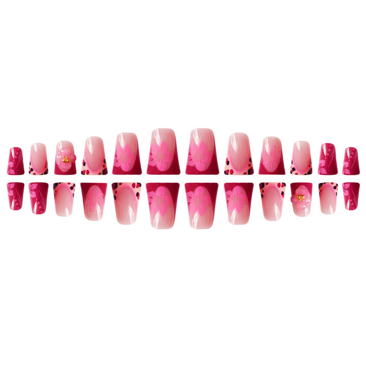 Floral Cat-Ear Design Press-On Nails Bowlift