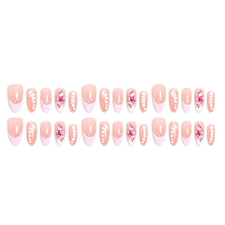 DIY Art Nail Set with Floral Accents Bowlift