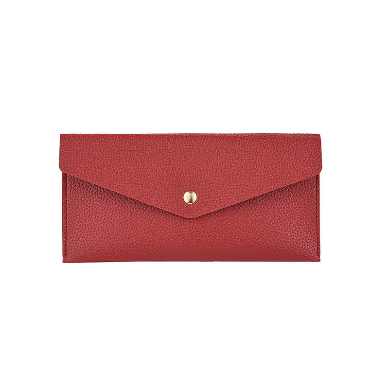 Elegant Textured Leather Clutch Wallet Bowlift