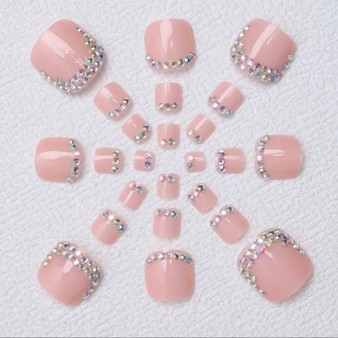 Nail art set with sparkling rhinestone decorations Bowlift