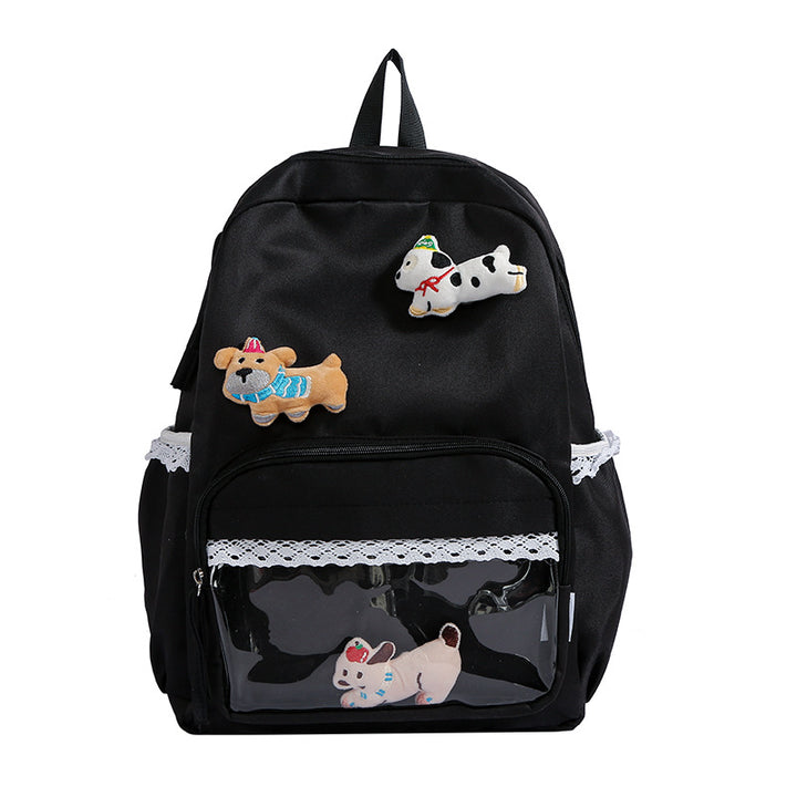 Cute Animal-Themed Embroidered Backpack Bowlift