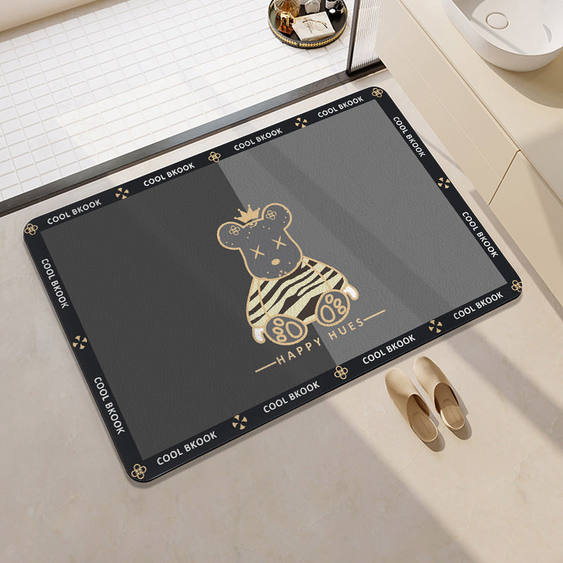 Orange-Themed Bathroom Mat Bowlift