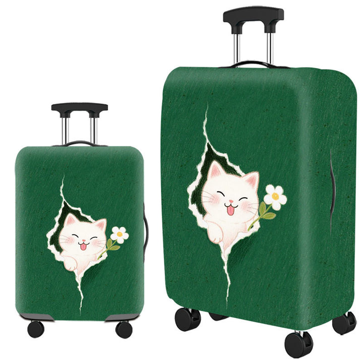 Artistic Cat-Themed Hard Shell Suitcase Bowlift