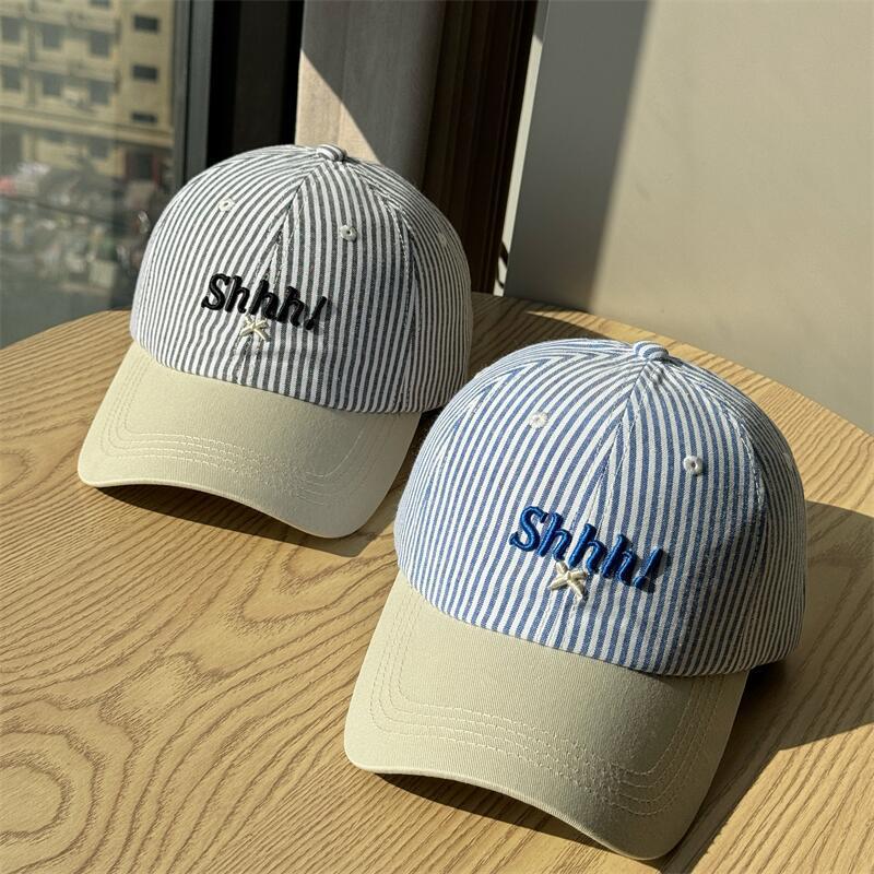 Women's Casual Striped Graphic Cap Bowlift