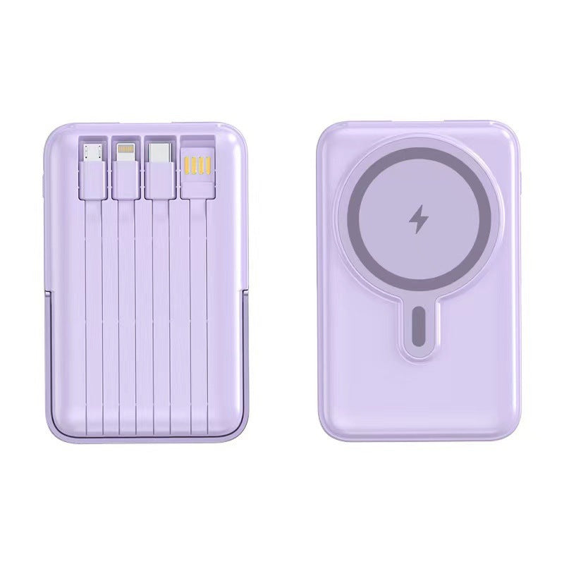 Powerbank with integrated charging cable and magnetic charging function Bowlift