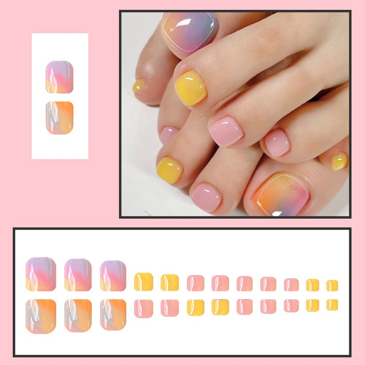 Nail art set with colorful gradient and elegant designs Bowlift
