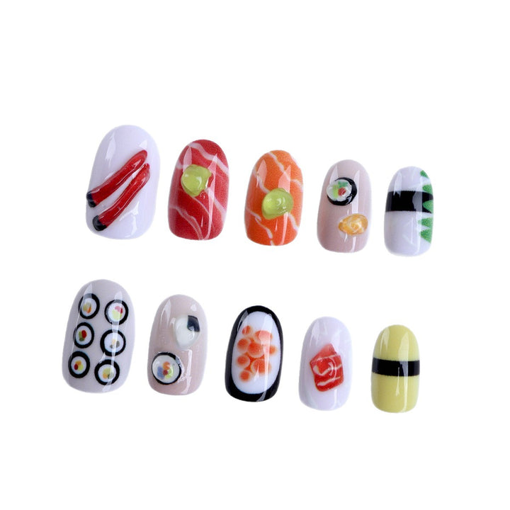 Artful Nail Art in Sushi Design Bowlift