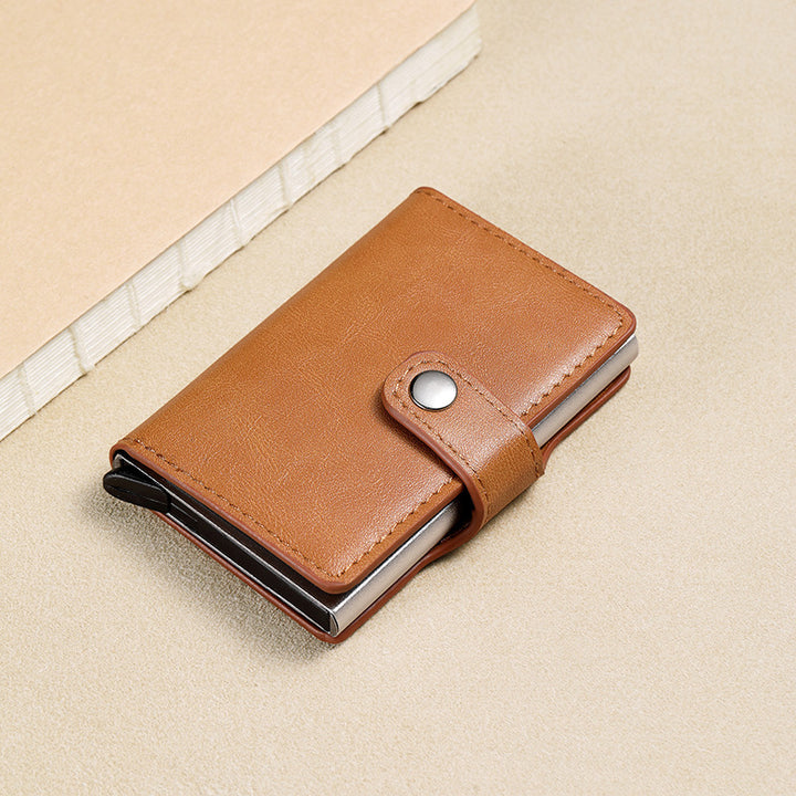RFID-Blocking Leather Cardholder Bowlift