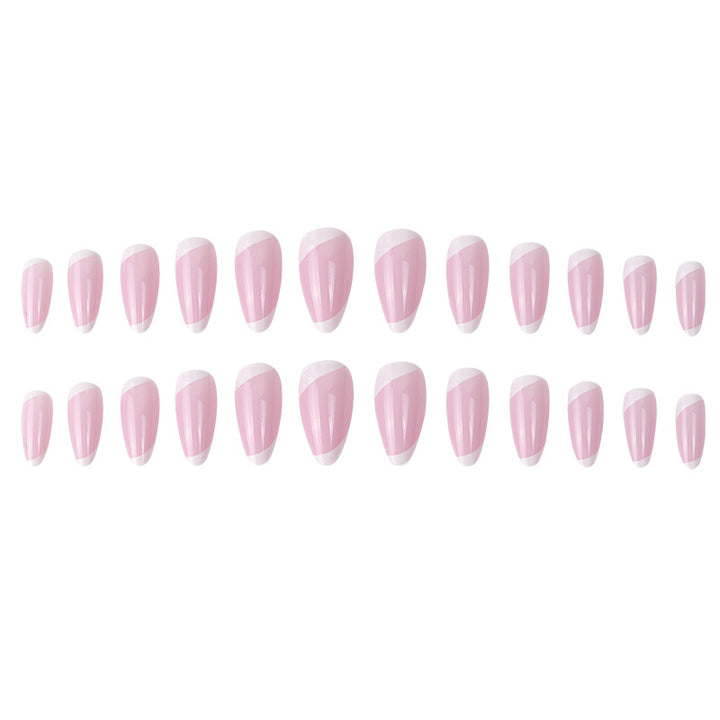 Elegant Stiletto Press-On Nails with French Tip Design Bowlift
