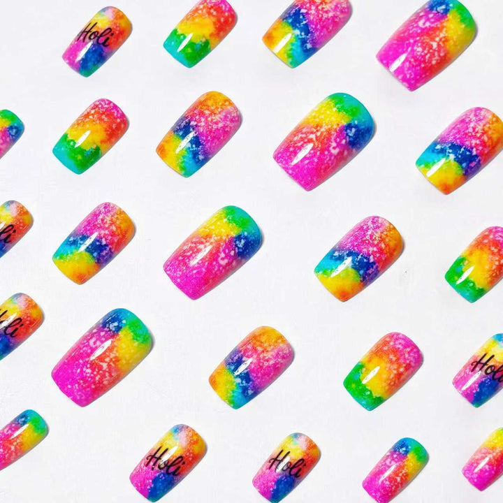 Festival-Themed Glitter Nail Art Bowlift