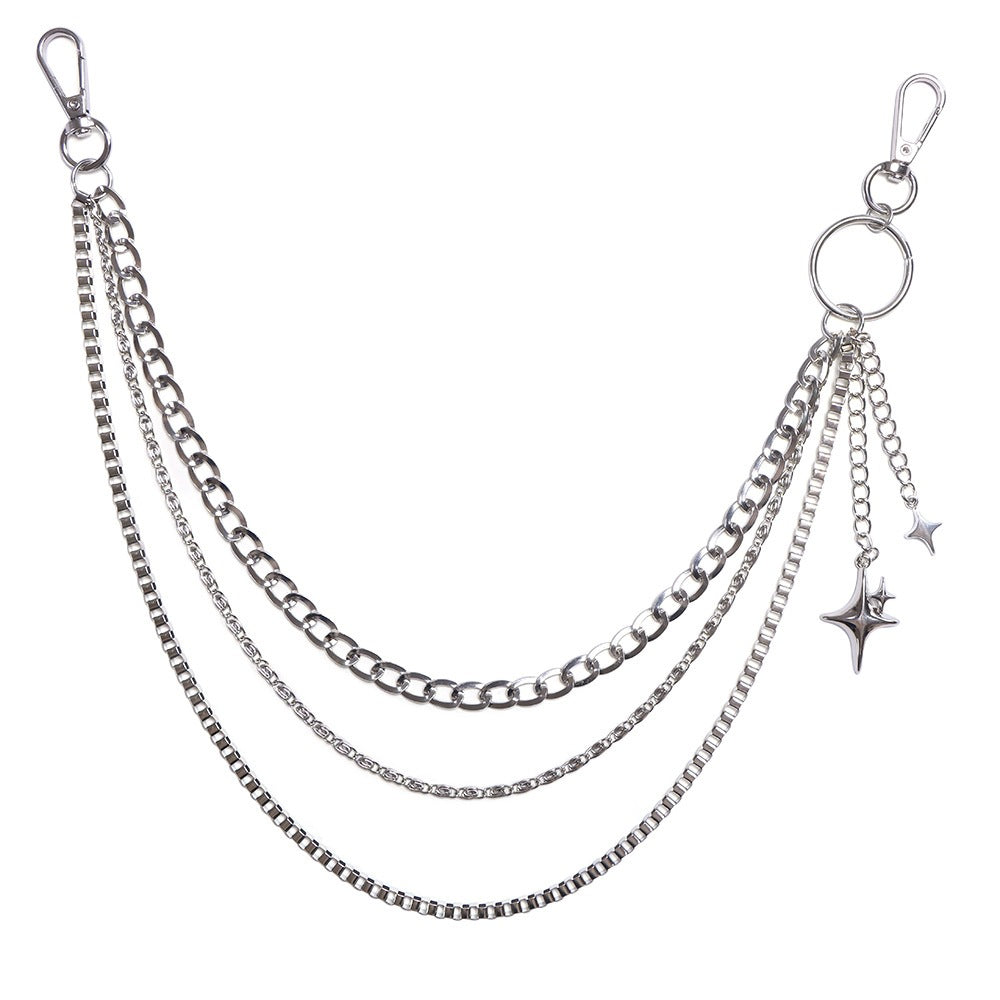 Fashionable keychain chain with sparkling stars Bowlift