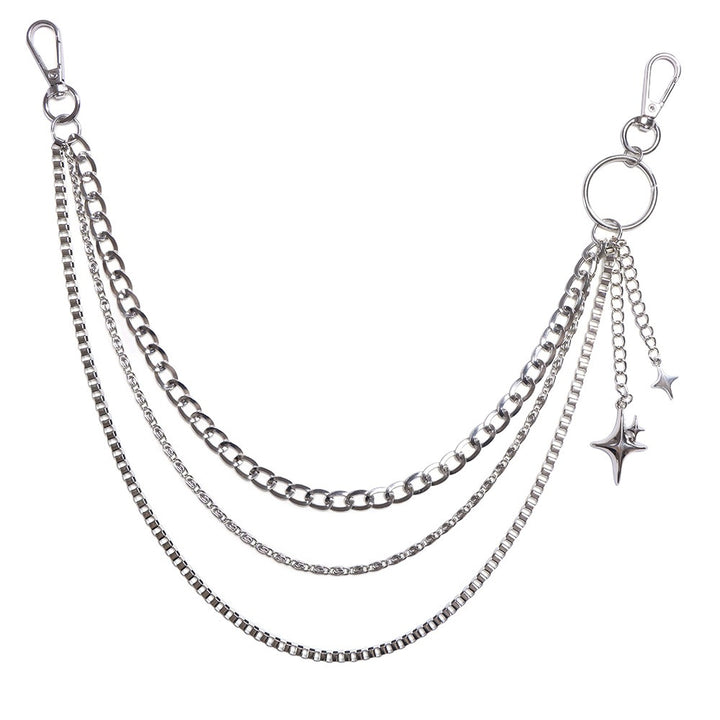 Fashionable keychain chain with sparkling stars Bowlift