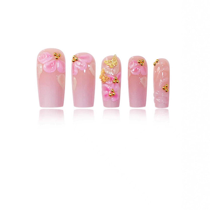 Premium Decorative Floral Nail Enhancements Bowlift