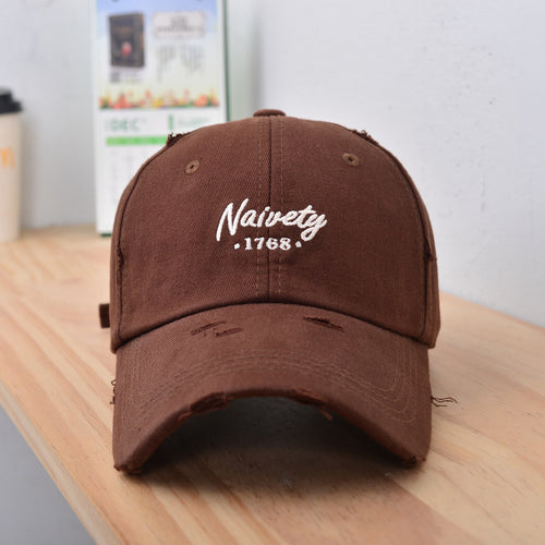 Men's Distressed Vintage Cotton Baseball Cap Bowlift