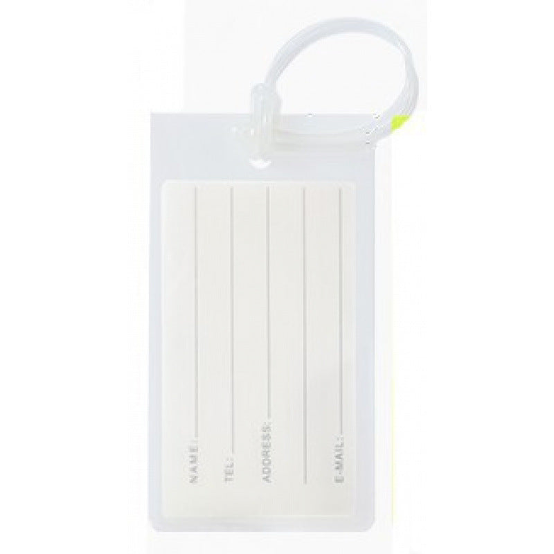 Silicone Luggage ID Tag with Writable Info Panel and Flexible Loop Strap Bowlift