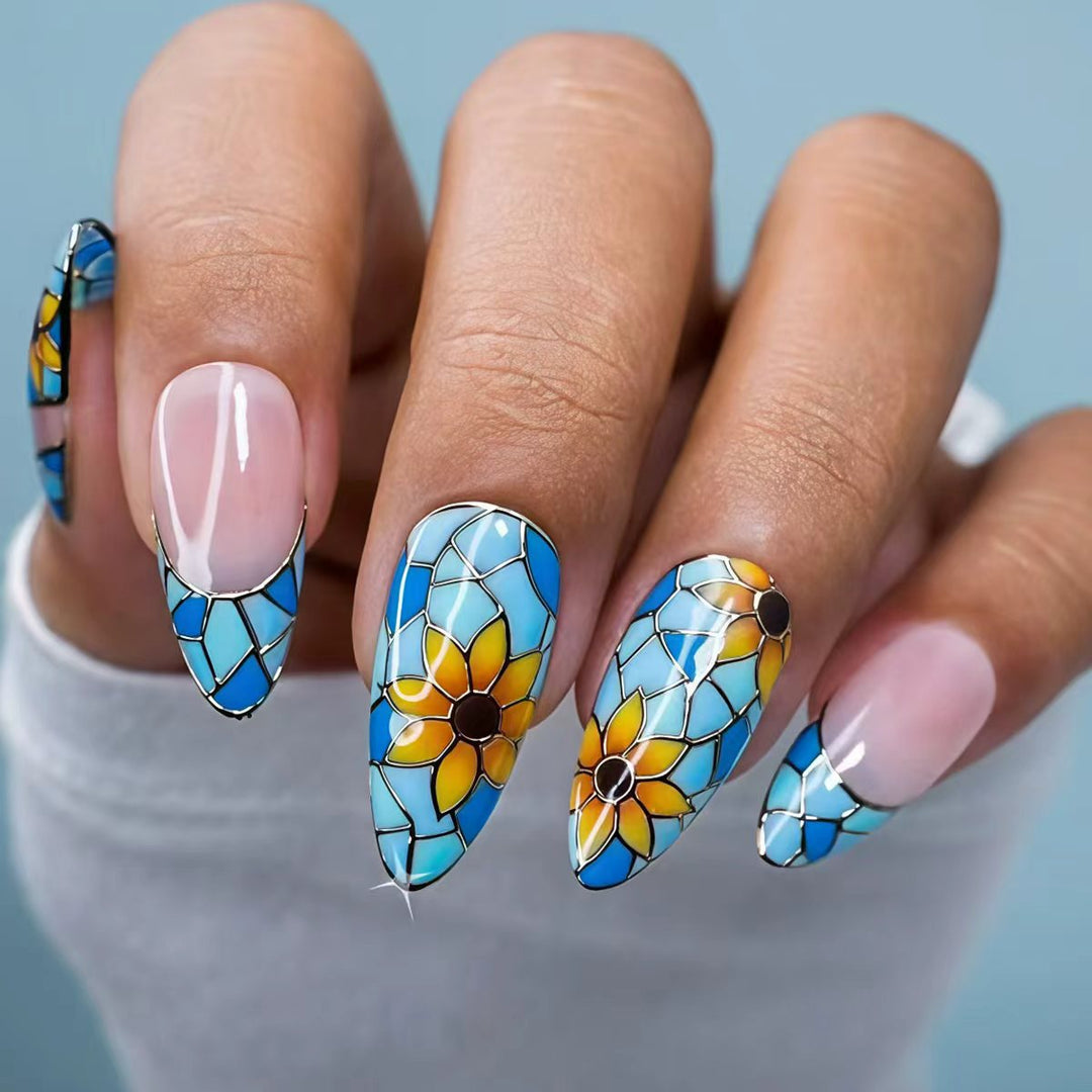 Artistic Stained Glass Nail Art Bowlift