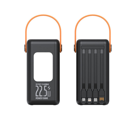 Portable power bank with fast charging function and integrated carrying handle Bowlift