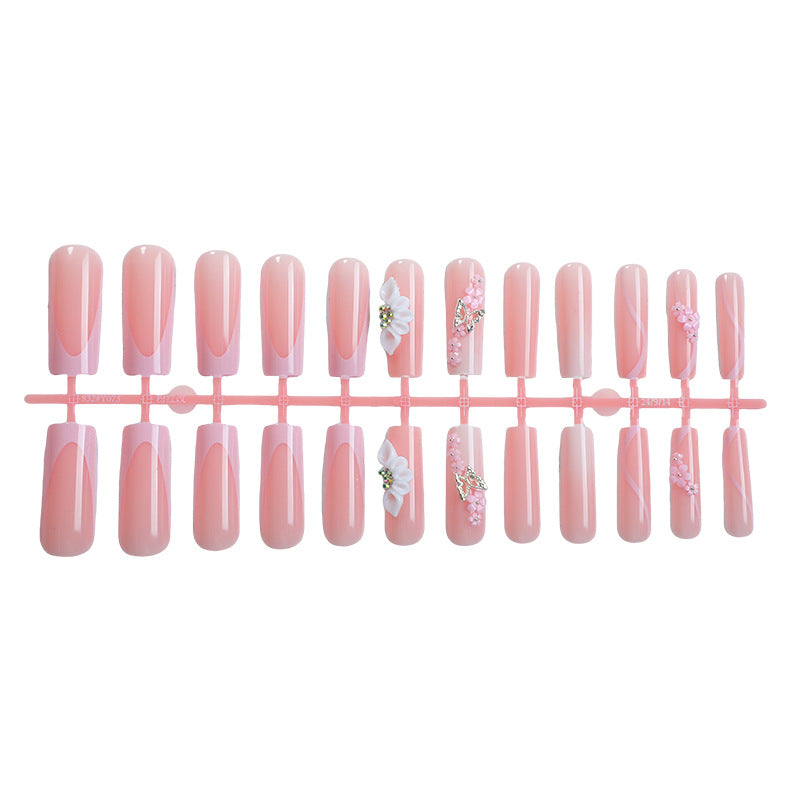 Floral Embellished Press-On Nails Set Bowlift